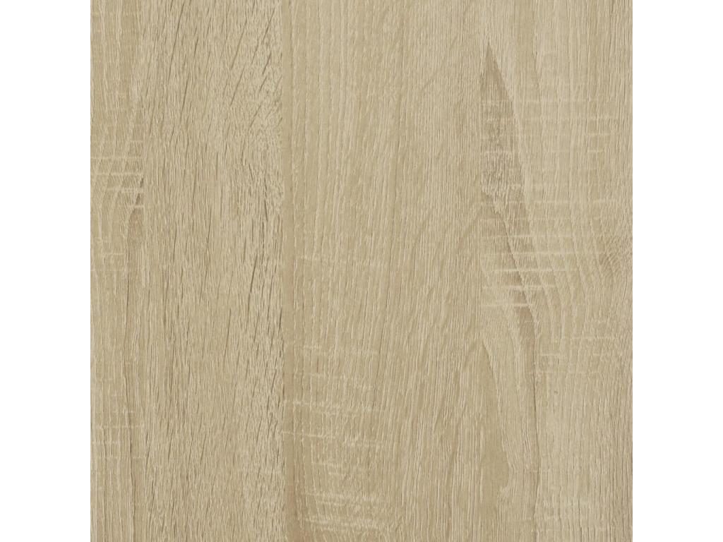 Domopure oak bed frame 75x190 engineered wood and metal BKSV28446