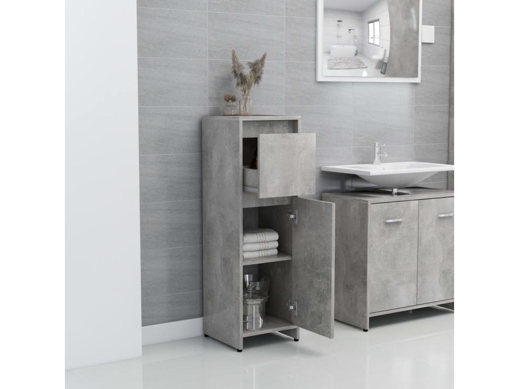 Bathroom cabinet, concrete grey, 30x30x95 cm, PPOC48183