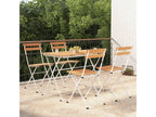 Decohaute 5-piece folding set, solid wood and steel, GOGS77130