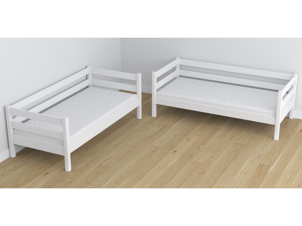 Wooden bunk bed - with drawer for mattress N01 White 100x200 JJGP77017
