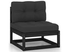 8-piece garden furniture set with cushions, solid pine wood, WYGV36436
