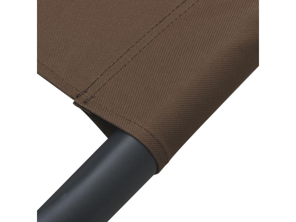 Outdoor chaise lounge, brown fabric, WNEW59227