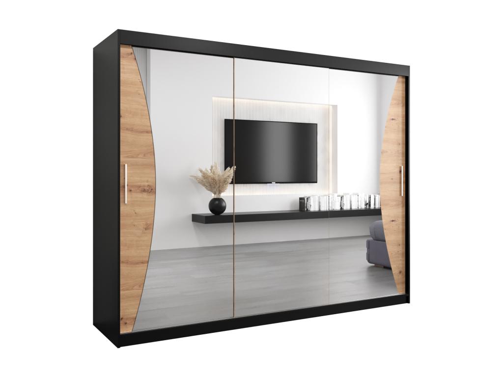 Decohaute Sliding Door Wardrobe 200/250/62 3 Doors Black/Decohaute KCHR11133