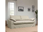 3-seater beige fabric sofa bed PUIA22280