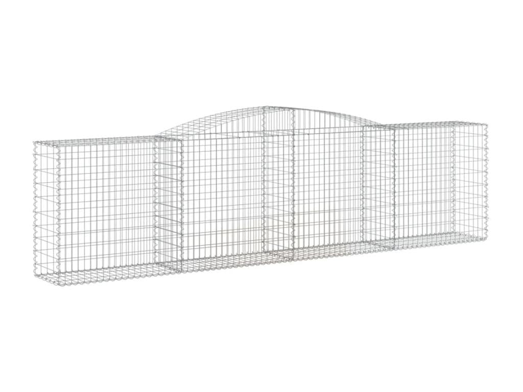 Arched gabion baskets, 2 pcs, 400x50x100-120, galvanized iron, IBNO50005