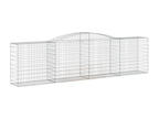 Arched gabion baskets, 2 pcs, 400x50x100-120, galvanized iron, IBNO50005