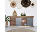 Large wooden and metal sideboard with 3 doors and 3 drawers - Decohaute YWBE58531