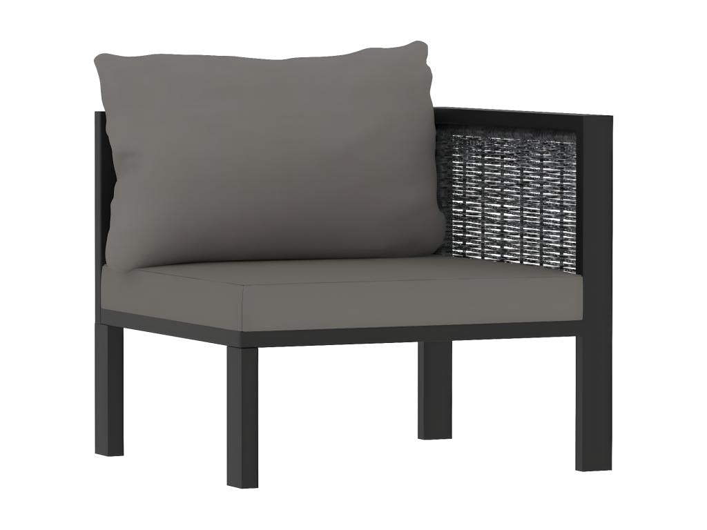 Sectional corner sofa with left armrest, woven resin BDTM78549