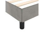 Bed frame with headboard, light grey, 100x200 cm, velvet, XIIV73661