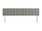 2-piece headboard set, light grey, 90x5x78/88 cm, velvet, KARP80134