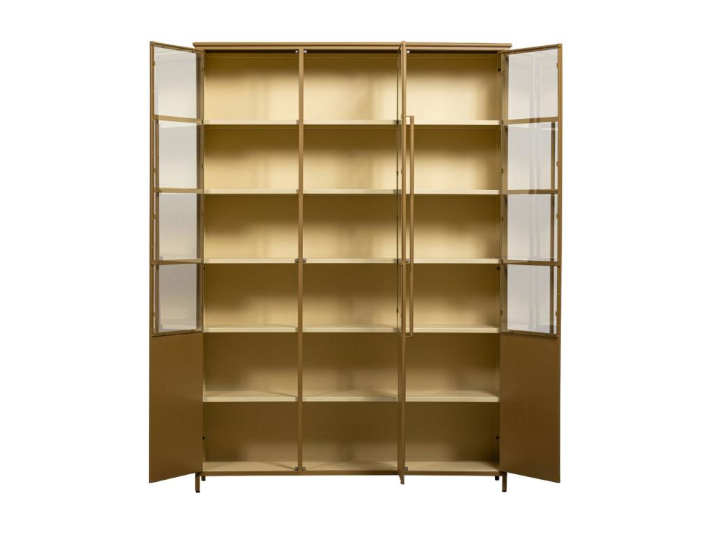 Exhibit XL - 3-door metal display case H200cm - Mustard yellow ICJB77828