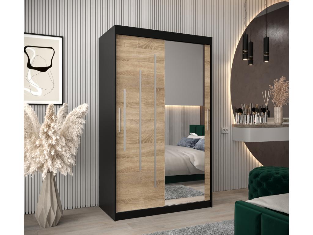 Decohaute 2 Sliding Door Wardrobe 200/120/62 2 Doors Black/Decohaute KKUP63793