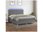 Domopure bed base and mattress with LED lighting, Dark Grey, 180x200 cm, OSHH64392