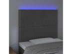 Dark Grey LED Headboard 90x5x118/128 cm Velvet VJLM64245