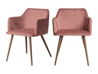 Set of 2 pink velvet armchairs - Decohaute AJOM98894