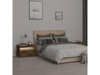 2-piece bedside tables and LED high-top lights, smoked oak, 60x35x40 cm, OEXO99067