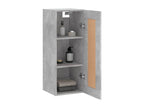 Concrete grey wall cabinet 34.5x34x90 cm engineered wood TOIS90513