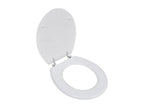 White wood-effect toilet seat with lid, 45x36x5 cm, 02 0002878 EBOX41847