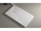 Decohaute Plus white shower tray with slate finish and colored drain cover - 160x80 cm ALCT24052