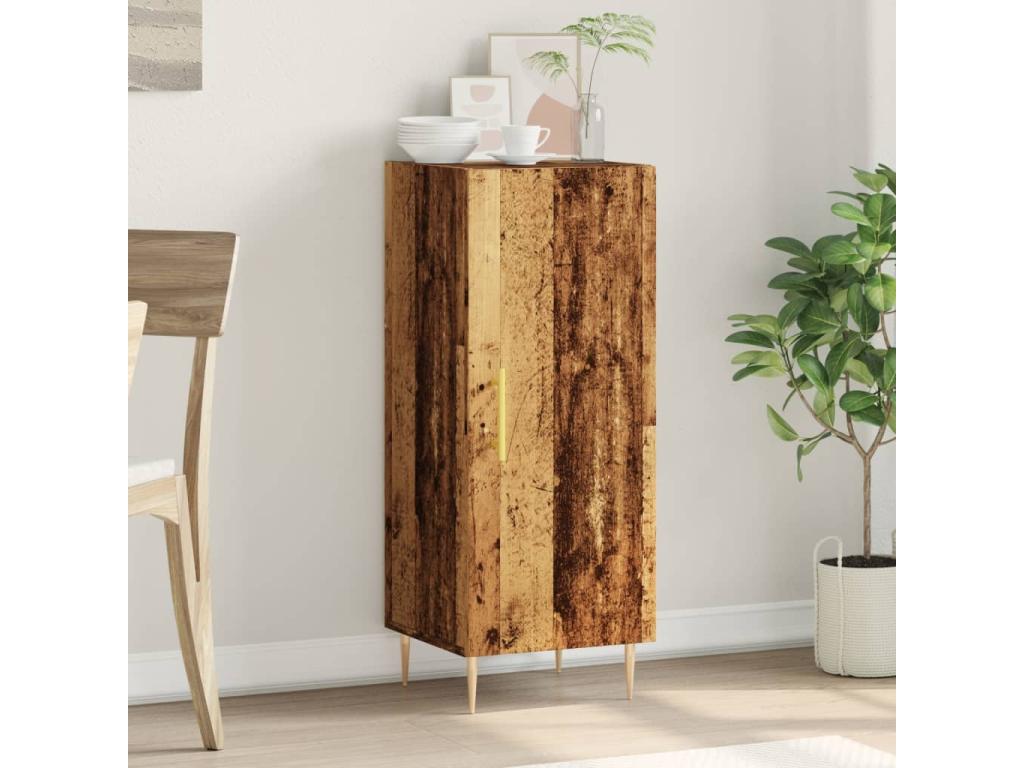 Reclaimed wood sideboard 34.5x34x90 cm engineered wood GDES77306
