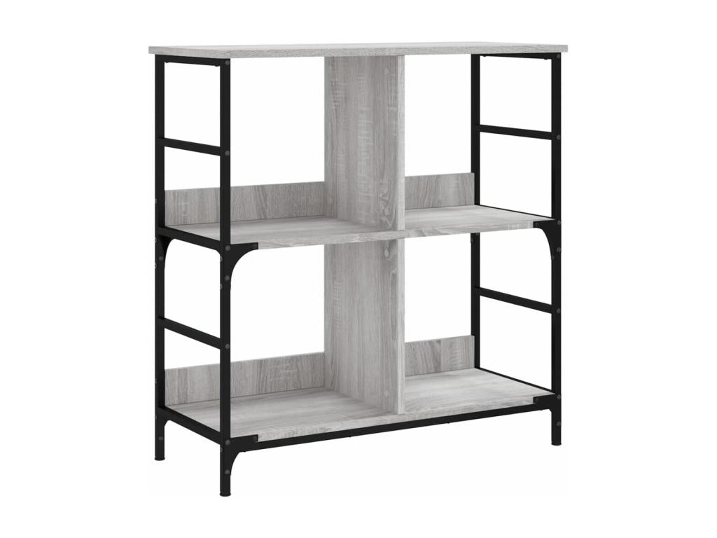Domopure grey bookcase 78.5x33x82 cm engineered wood JCGQ33726
