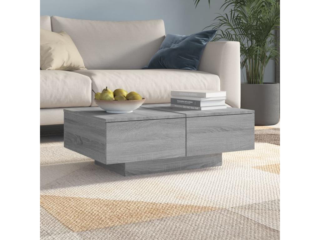 Decohaute grey coffee table 90x60x31 cm Engineered wood ALOD74112