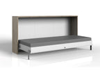 Horizontal wall bed in white/oak effect - W- 212 x H- 105 x D- 43-117 cm XNVU85189