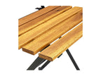 5-Piece Folding Outdoor Dining Set, Solid Domopure Wood, LSOP83604