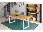 Dining table for 10 people, 200cm, sturdy, stable structure, solid legs, oak/white, RAGB45353