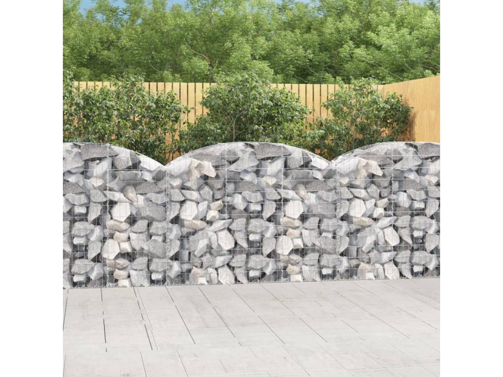 Arched gabion basket 150x50x100-120 Galvanized iron USRZ29909