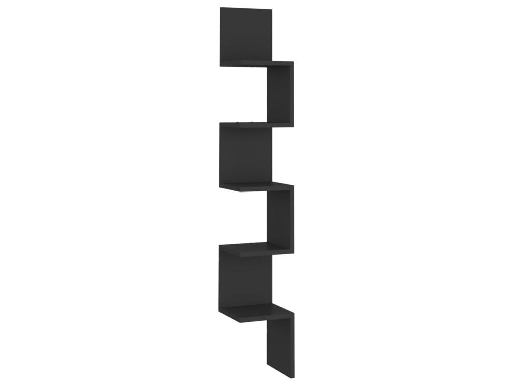 Black Corner Wall Shelf 20x20x127.5 YEVA19324