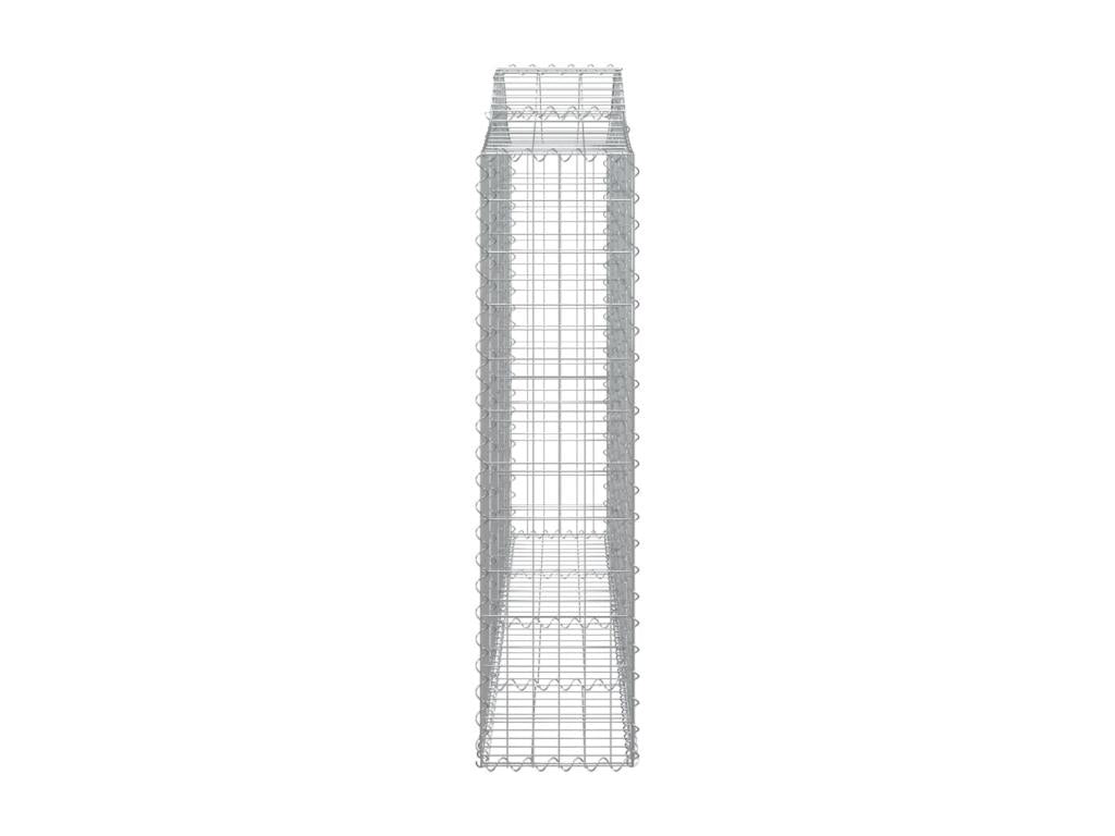 Arched gabion baskets, 4 pcs, 200x30x120-140, galvanized iron, TBEB35422