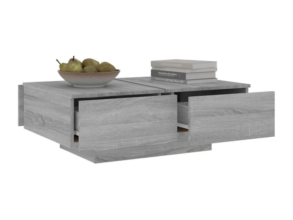 Decohaute grey coffee table 90x60x31 cm Engineered wood ALOD74112