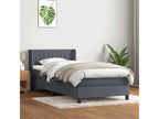 Decohaute bed base and dark grey 80x210 cm velvet mattress WYUJ26056