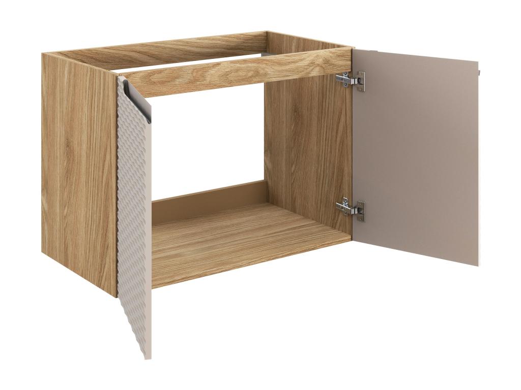 Domopure CUW80 2D Under-Sink Cabinet 80x46x57 Natural Clear QXTB20414