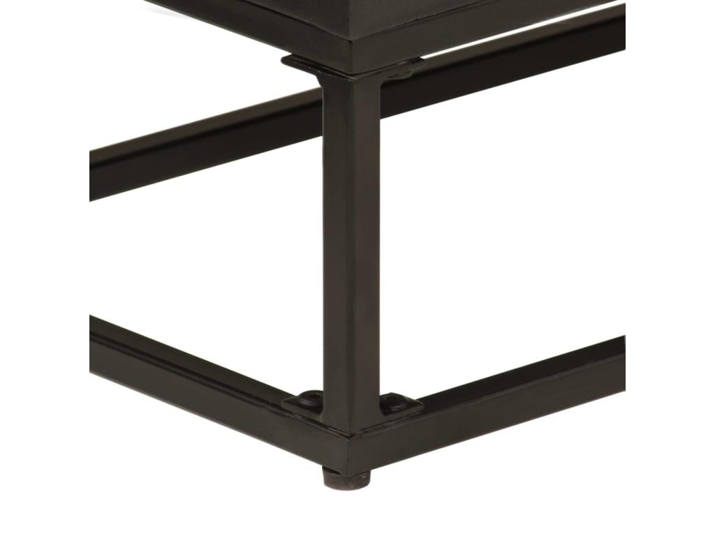 Black sideboard 55x30x76 cm solid mango wood and iron YRFP44169