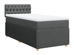 Domopure bed base with mattress, dark grey, 100x200cm, fabric JFWI47033