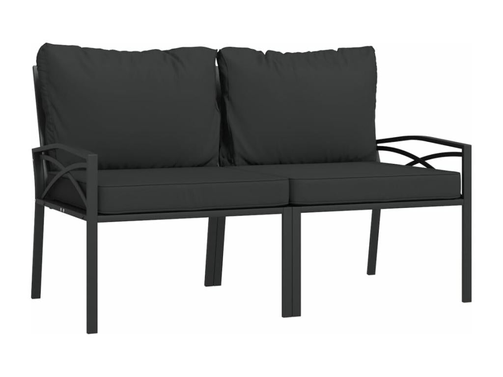6-piece garden furniture set with steel grey cushions AUGJ85570