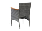 9-piece garden dining set and cushions, grey wicker resin, YEKB59798