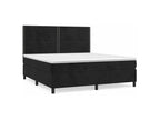 Chicyla bed base with black 180x200 velvet mattress NKYZ23776