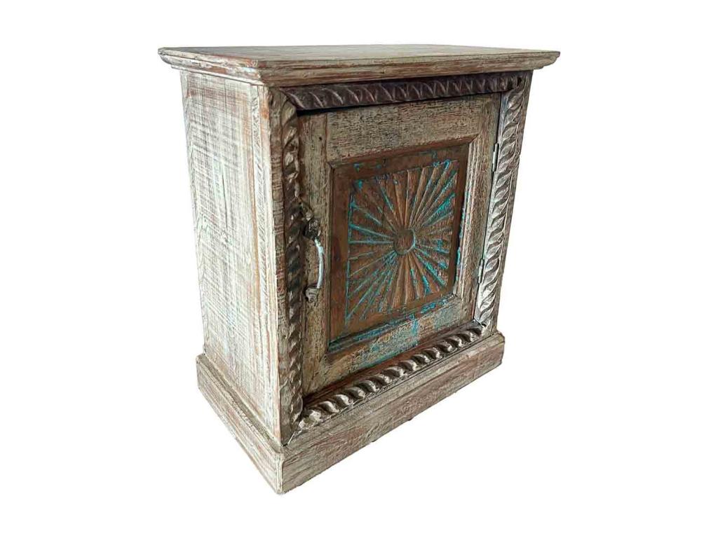 Handcrafted brown wooden table, 53x28x63 cm, OFBC78059