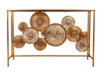 Gold-tone metal entryway console 120x40x80h ANCV24461