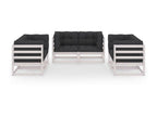 6-piece garden furniture set with cushions, solid pine wood, 12 UDUJ50922