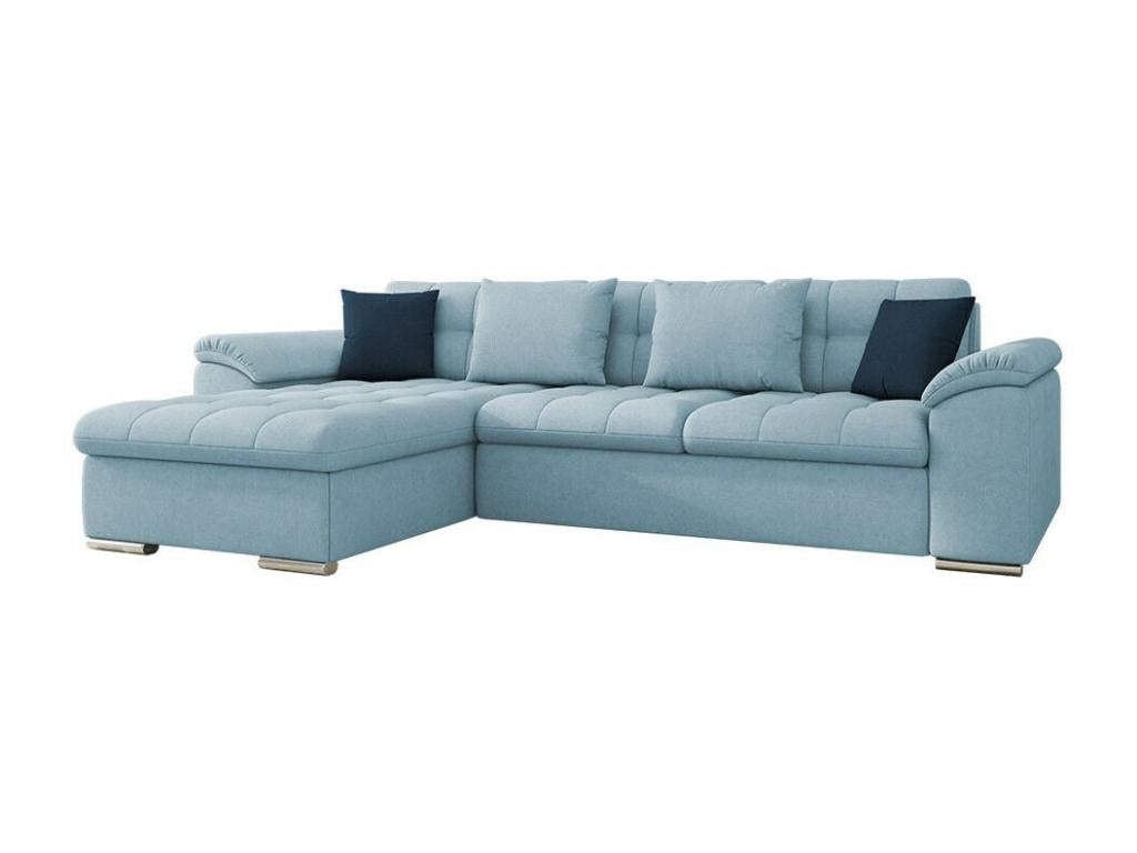 Decohaute 107 Blue Corner Sofa with Sleeping Function and Bedding Box, 280x160x76cm KYVT25317