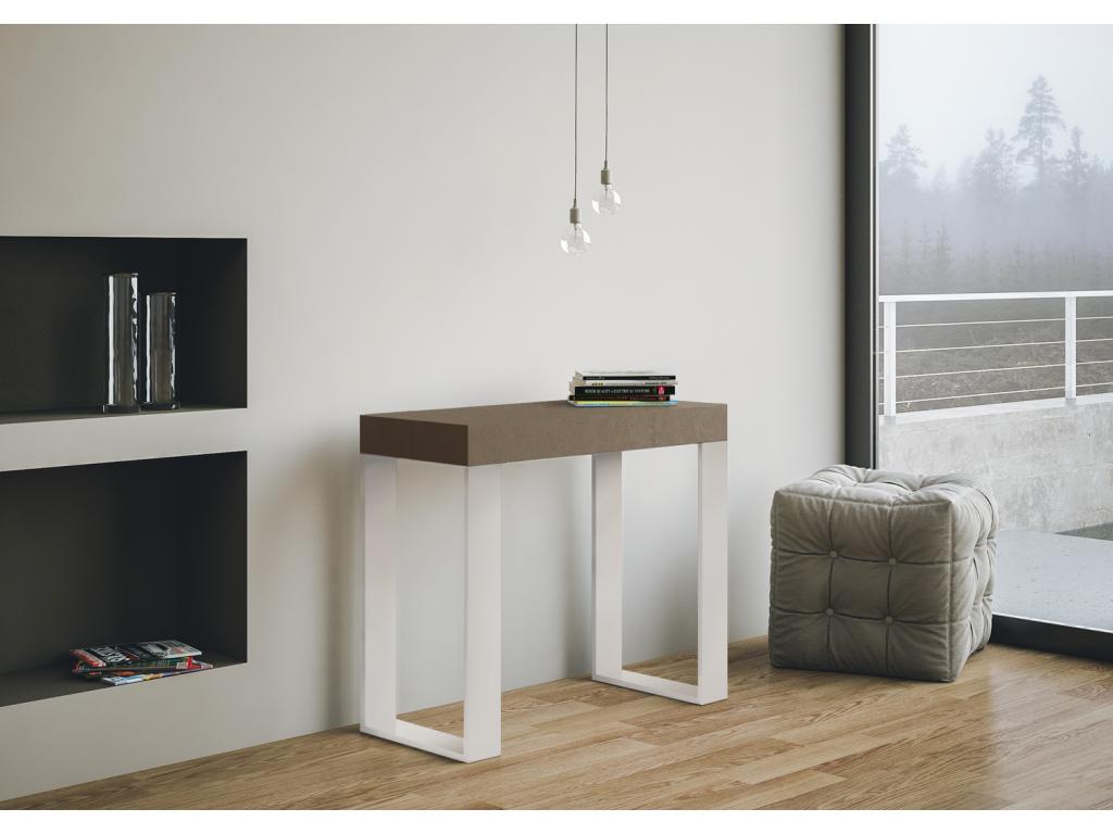 Extendable Console 90x40/196 cm Tecno Small Decohaute White frame IZIA97034