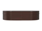 Raised garden bed, brown powder-coated steel, CNPQ65744