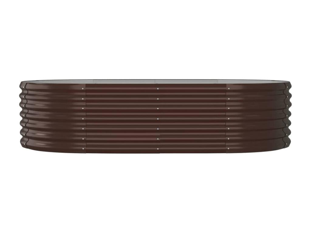 Raised garden bed, brown powder-coated steel, CNPQ65744