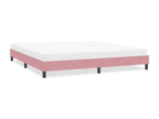 Pink velvet bed frame without mattress 200x220 cm TEIA63837