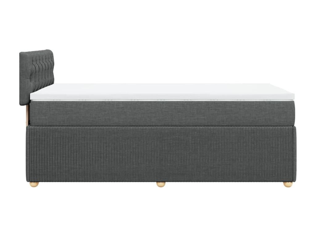 Domopure bed base with mattress, dark grey, 100x200cm, fabric JFWI47033