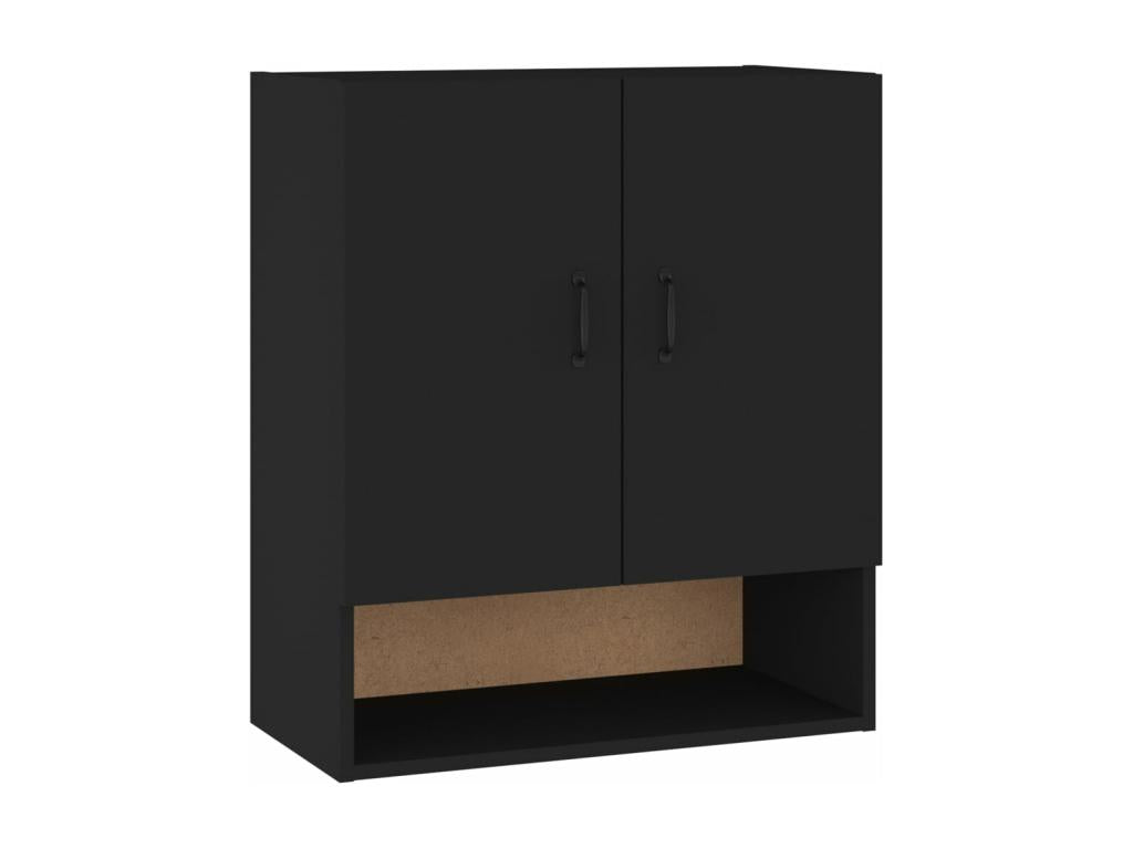 Black wall cabinet 60x31x70 cm Engineered wood CKLD37535